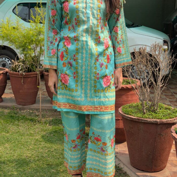 Sea Green Waves Co-ord Set